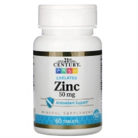 Цинк цитрат 21st Century 50 мг 60 капсул