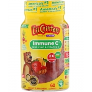 Витамин C для детей L'il Critters Immune C плюс цинк и витамин D 60 жевательных таблеток
