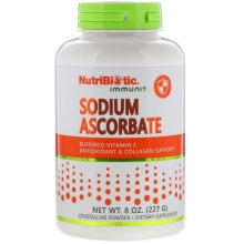 Буферизованный витамин C NutriBiotic аскорбат натрия кристаллический порошок 227 г