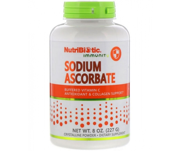 Буферизованный витамин C NutriBiotic аскорбат натрия кристаллический порошок 227 г