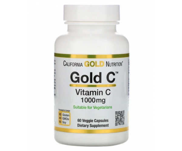 Витамин C California Gold Nutrition 1000 МЕ 60 капсул