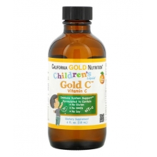 Витамин C для детей California Gold Nutrition витамин C в жидкой форме натуральный апельсиновый вкус 118 мл