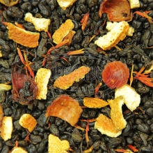 Пикантный апельсин зеленый чай (лепестки сафлоры, цедра апельсина, плоды шиповника) 50 г Пикантный апельсин зеленый чай (лепестки сафлоры, цедра апельсина, плоды шиповника) 50 г