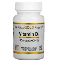 Витамин D3 California Gold Nutrition 2000 МЕ 90 капсул Витамин D3 California Gold Nutrition 2000 МЕ 90 капсул